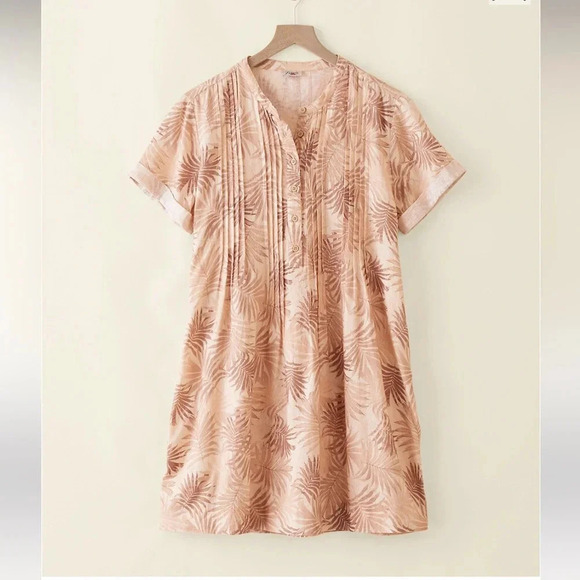 Faherty Gemina Linen Dress with Pockets sustainable beach vacation - Picture 3 of 11